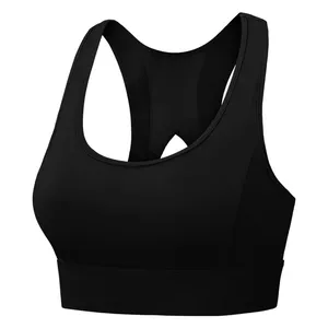 Women's Seamless Sports Yoga Crop Top Front Zipper <b>Racer</b> Back Shockproof for Running Gym Workouts Custom Logo Plus Size for - Product Image 6
