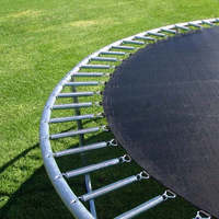 Trampoline pliable de 4,5 pieds (55 pouces) avec filet de sécurité pour usage extérieur, pour garçons et filles