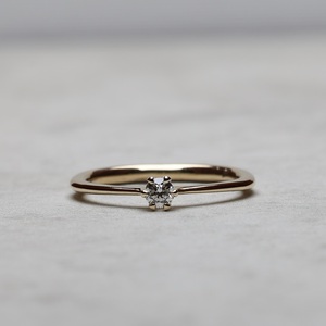 4mm Round Cut Moissanite <b>Solitaire</b> Engagement <b>Ring</b> in Gold or <b>Silver</b> | Classic Wedding Jewelry - Product Image 1
