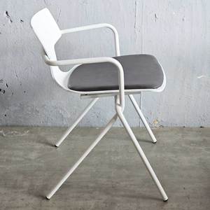 Contemporary Industrial Restaurant <b>Chair</b> with <b>Plastic</b> Back and Iron Frame for <b>Dining</b> Areas - Product Image 5
