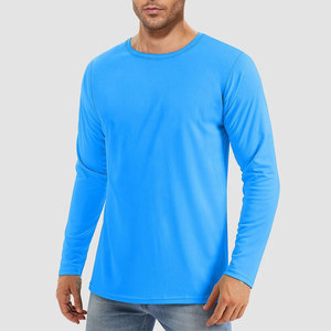 Camisetas de Manga Larga para Hombre, Cuello Redondo, Corte Ajustado, Hombros Caídos, Tela de Invierno, Color Soplado, en Oferta - Product Image 5
