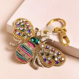 Handmade Beaded Embroidery Crown Keychain Royal Charm for <b>Bags</b>, Purses & Keys Elegant Crown Keyring Perfect Gift for Queens - Product Image 4