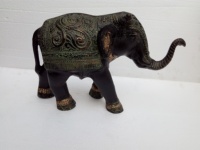 Statue d'éléphant Extra Large sur la Base, Figurine Sculpture en Bronze