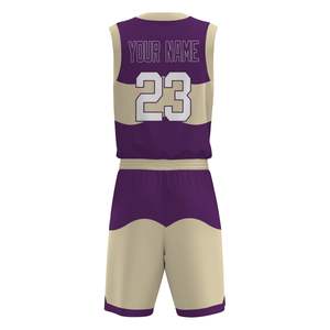 Uniformes de Baloncesto Hechos 100% de Poliéster, Ropa Deportiva Básica de Poliéster, Uniforme de Baloncesto con Color Personalizable - Product Image 3