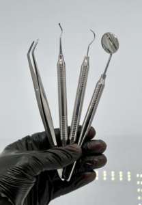 Kit de cuidado de examen Dental Oral de 8 piezas reutilizable personalizado Juego de herramientas dentales de acero inoxidable - Product Image 4