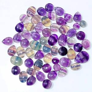 Cabochons de Fluorite Naturelle Pierres Précieuses de Quartz en Vrac pour Bijoux Prix d'Usine de l'Exportateur Indien - Product Image 1