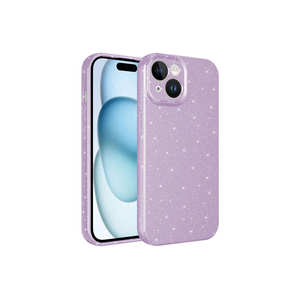 Coque arrière fine en silicone souple avec paillettes de luxe pour iPhone 15, 7 Plus et autres modèles, protection de l'appareil photo, style élégant 'Ins' - Product Image 1