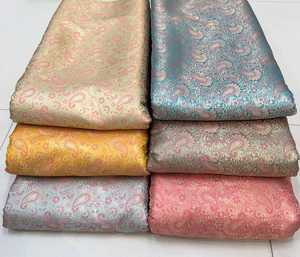 Lujosos vestidos de novia de tela Jacquard brocado para niños intrincados patrones geométricos florales tejidos técnica impresa de punto - Product Image 1