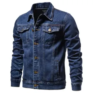 Veste en jean en toile bleue Urban Street Style pour homme Look décontracté quotidien cool et confortable pour les créateurs de tendances - Product Image 6