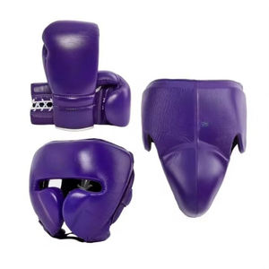 Set de Boxeo de Cuero Genuino, Personalizado, Profesional, para Muay Thai, Almohadillas de Entrenamiento, Equipo de Sparring MMA, Kit de Protección de Boxeo - Product Image 1