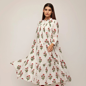 ชุด Kurta ที่สวยงามสำหรับผู้หญิงแขนสั้นทรงหลวมกางเกงสไตล์วินเทจสวมใส่สบายแบบดั้งเดิมตามธรรมชาติ - Product Image 1