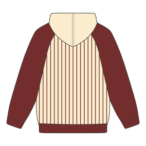 เสื้อมีฮู้ดสวมหัวแบบสวมหัวมีฮู้ดสำหรับปีที่ก่อตั้งโดยปี Kap แบบสวมหัวสีแดงเข้มแขนเสื้อเย็บติดกับผ้าคอตตอนผสมเสื้อผ้าพี่น้องชาวกรีก - Product Image 3