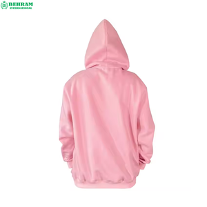 Vente en gros : Sweat à capuche oversize à col montant, épais, en molleton French Terry, en coton thermique, imprimé personnalisé, teint uni, hiver - Product Image 5