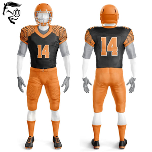 Uniforme de fútbol americano para hombre de diseño personalizado de alta calidad, último estilo, ropa de equipo Unisex, técnica deportiva con estampado corto - Product Image 1