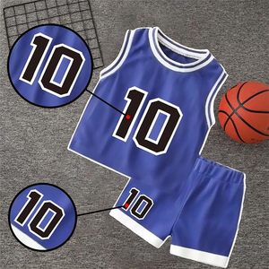 Maillots de basket-ball pour enfants # 10 ensembles de sport pour filles et garçons de 5 à 12 ans, comprenant un débardeur et un short de scrimmage athlétique - Product Image 3