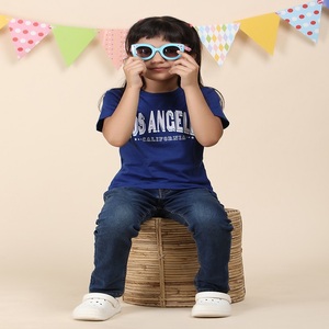 Camiseta personalizada de cuello redondo de algodón 100% para niñas, disponible en diferentes métodos de impresión y venta, camiseta de manga larga para niñas - Product Image 5