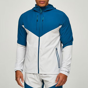 Chaqueta impermeable de montaña cortavientos ligera personalizada bloque de color con bolsillo con cremallera reflectante chaqueta de hombre - Product Image 4