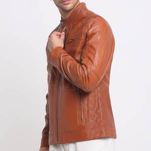 Chaqueta de invierno de cuero de oveja para hombre más vendida Chaqueta de cuero para hombre de la mejor calidad de Pakistán - Product Image 3
