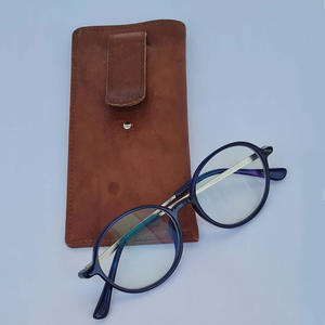 Best High Quality PU <b>Leather</b> <b>Belt</b> Clip Eyeglass Case <b>Pouch</b> Men's Spectacle Case Personalized Eyeglasses Case <b>Pouches</b> - Product Image 2