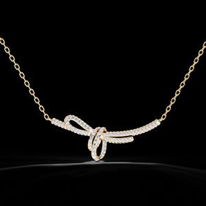 Lujo clásico 14K oro laboratorio cultivado diamante collar CVD HPHT joyería accesorio - Product Image 1