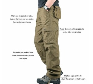 Pantalons pour hommes Pantalons de survêtement délavés 100% coton Polaire et personnalisé Pantalons de survêtement rembourrés de haute qualité Pantalons de survêtement d'hiver par temps froid - Product Image 4