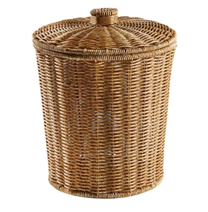 New Choice Household Storage <b>Basket</b> Eco-Friendly circle Shape 100% Rattan Rustic Style Multifunction Use for Neatening/Storage - Product Image 2