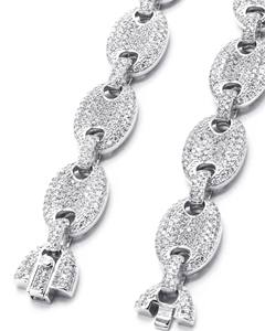 Cadena de eslabones cubanos de lujo en oro de 10K 14K con diamantes de claridad VVS Iced Out Hip Hop Jewelry para hombres y mujeres de moda - Product Image 6