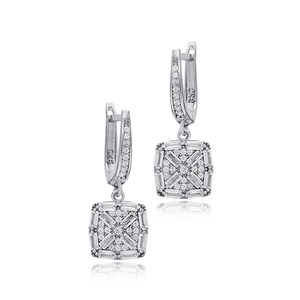 Pendientes colgantes de piedra Baguette, venta al por mayor turca, joyería de plata de ley 925 - Product Image 3