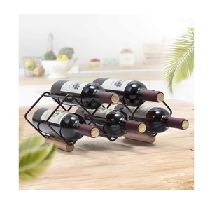 Top Selling Wine <b>Storage</b> Display <b>Racks</b> Tabletop Modern Wine <b>Bottle</b> Holder Metal Wine <b>Rack</b> - Product Image 1