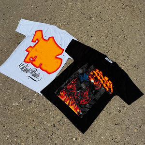 Survêtement Court Vintage à Imprimé Bouffant Vintage et Lavé à l'Acide, Streetwear Vintage, Sérigraphie avec Strass et Ensembles de T-shirt pour Hommes, 30MOQ - Product Image 1