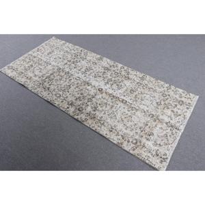 พรมตุรกีขนาด 3x6.6 ฟุต, พรมวินเทจ, พรมขนสัตว์ลายจุดสีขาว - Product Image 2