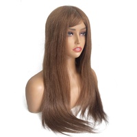 Perruque pour femmes en cheveux humains vierges naturels, nœuds invisibles, dentelle suisse complète, soie supérieure