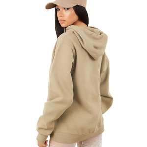 Sweat à capuche pour femmes avec logo personnalisé fabriqué au Pakistan prix de gros nouveau design tissu tricoté en coton uni imprimé techniques pour la saison d'hiver - Product Image 4