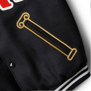 Vente en gros de manches en cuir brodées Letterman pour hommes - Product Image 5