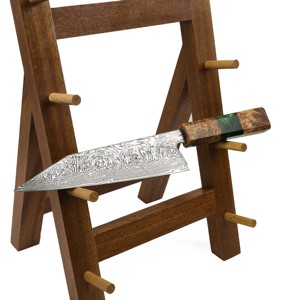 มีดเชฟเหล็กดามัสกัสด้ามจับเรซินใช้ในครัวด้ามจับเครื่องล้างจานแบบปรับแต่งได้ - Product Image 5