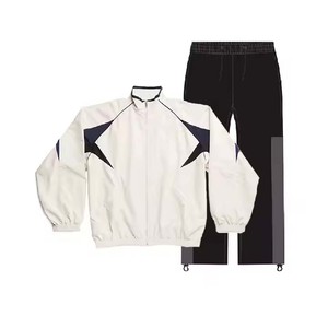 High Quality Custom Made Men Unisex <b>Cargo</b> Windbreaker Jacket With Jogger Pant Sets Tracksuit - Product Image 2