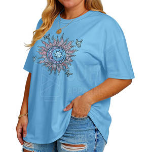 T-shirt décontracté pour femme, grande taille, style estival, uni, tricoté, respirant, séchage rapide, 100% coton, confortable - Product Image 6