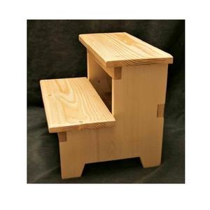 Heavy Duty Wooden Step <b>Stool</b> with Sturdy Timber Construction Perfect for Reaching <b>Tall</b> Cupboards Closets and Shelves - Product Image 1