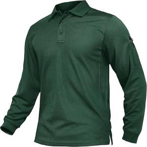 <b>Men's</b> T-<b>Shirts</b> <b>Polo</b> Custom Solid Color Polyester Button Golf <b>Polo</b> Lapel <b>Long</b> <b>Sleeve</b> <b>Men's</b> <b>Polo</b> <b>Shirts</b> <b>Shirt</b> 100% Cotton - Product Image 1