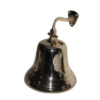Sonnette d'appel vintage en laiton doré, style moderne, en métal moulé et bois, pour hôtel, réception, restaurant, maison
