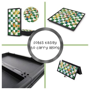 Juego de Mesa Portátil de Plástico Magnético, Serpientes y Escaleras, Plegable, Estilo Ludo, Juego de Estrategia, Ideal para Viajes, para Niños y Familias - Product Image 2