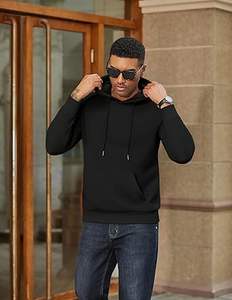 เสื้อฮู้ดลายผู้ชายแบบลำลองสำหรับฤดูหนาวผ้าฝ้ายสี100% ดีไซน์กระเป๋าทรงพอดีตัวระบายอากาศได้ดี - Product Image 5