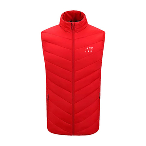 เสื้อกั๊กขนเป็ดแบบลำลองสำหรับผู้ชายเสื้อกั๊กกันหนาวระบายอากาศได้ดีราคาโรงงานตกแต่งด้วยกระดุม - Product Image 3