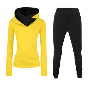 Ensemble de survêtements 2 pièces pour femmes à capuche et à manches longues personnalisé élégant pour automne hiver costumes de sport pour femmes survêtement - Product Image 3