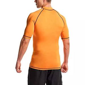 Maillots de bain anti-UV UPF50+ de haute qualité à manches courtes 100% coton polyester séchage rapide respirant pour la gym et le fitness unisexe - Product Image 2