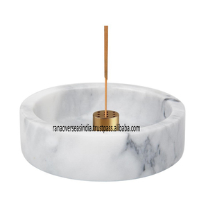 Porte-encens en marbre naturel Brûleur en pierre minimaliste à 9 trous pour bâtons Décor Boho parfait Aromathérapie et cadeaux à bon prix - Product Image 6