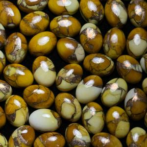 Kingman 10X14 MM Loose Honey Turquoise Gemstone Taille Personnalisée Naturel Lisse Qualité Forme Ovale DIY Bijoux Accessoires - Product Image 2