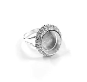 Vente en gros de bague de réglage en pierre semi-montée personnalisée 8x10mm vierge en argent sterling 925 de forme ovale composants de résultats de bijoux - Product Image 3