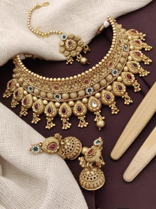 Conjunto de collar de Gargantilla Rajwadi para mujer, conjunto de collar tradicional indio, último diseño, perfecto para todas las ocasiones, conjunto de ropa de fiesta - Product Image 2