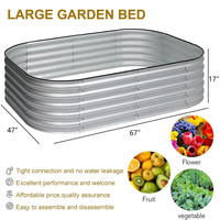 Bacs de jardin surélevés en acier inoxydable pour extérieur, OEM ODM, assemblage facile, revêtement poudré, grands, durables, modernes, classiques, pour légumes